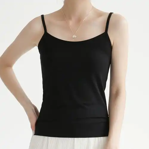 春夏季百搭莫代尔吊带背心女简单纯色修身弹性打底衫少量