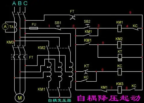 哪位高手有交流异步电机的一二次接线图,控制功能就是现场按钮起停