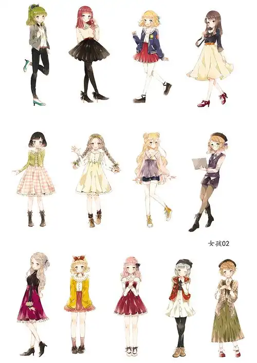 古风人物手帐贴纸复古可爱手账素材本装饰少女文艺小清新贴画胶带