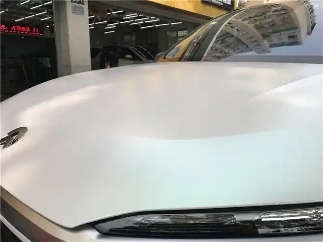蔚来es8车身帅气改色贴膜,原车白色车漆贴曙光白改色膜,杭州汽车贴膜