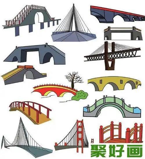 幼儿园画桥简笔画