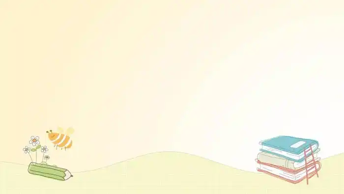 10张可爱卡通插画风格ppt背景图片