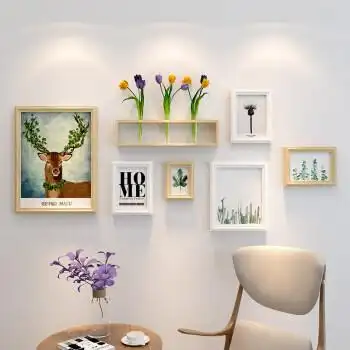 创意照片墙餐厅宿舍相框墙相册墙卧室挂墙面相片墙挂墙装饰 白原 万物