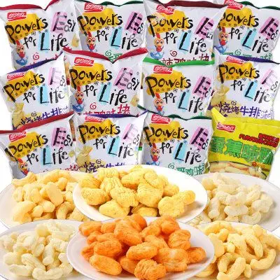 盼盼麦香鸡味块办公室小吃休闲零食散装批发整箱膨化食品大爆米花