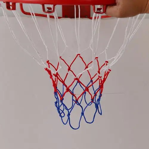 厂家批发直销 标准篮球网 (三色)丙纶编织绳篮球网 欢迎选购