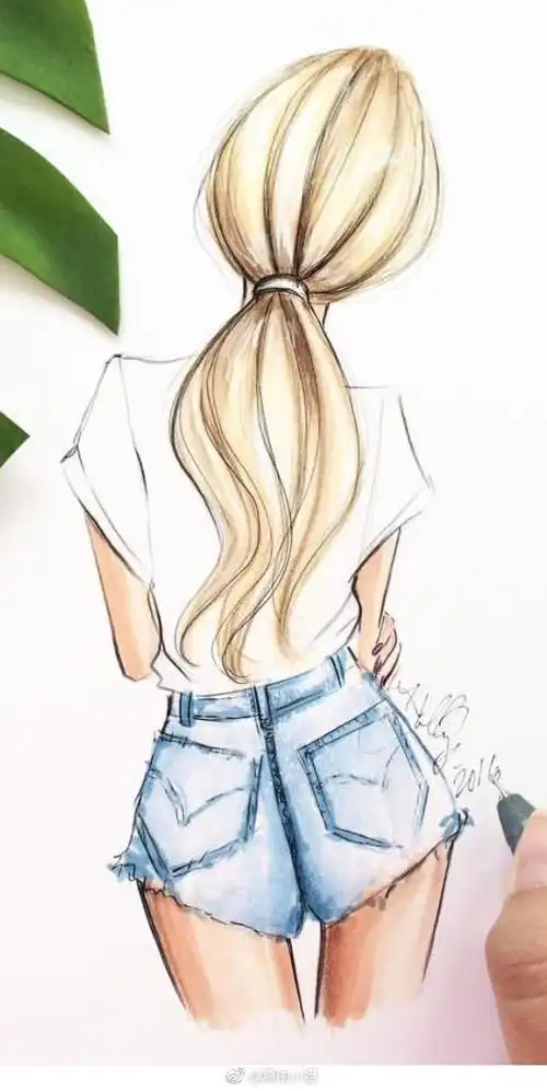 背影人物画图例