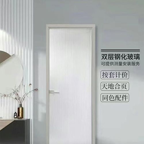 玻璃门室内推拉移门双层卫生间门单门超窄长虹玻璃门白色全包