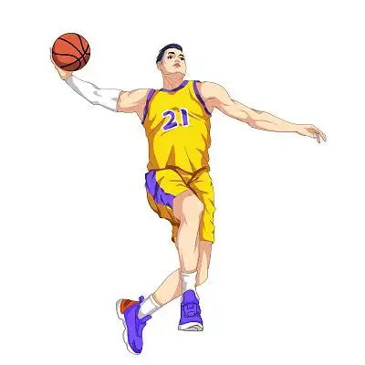 卡通手绘打篮球人物素材