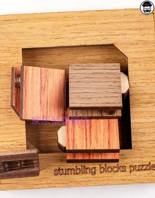 绊脚石1片玻璃和4块木头华容道十级烧脑拼图gm成人解压玩加加4lpuzzle