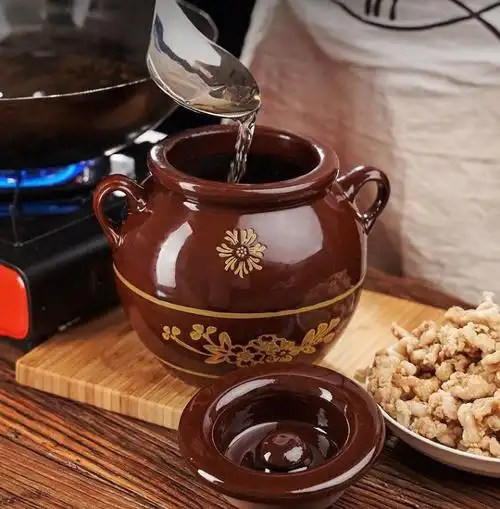 装猪油罐子家用陶瓷厨房老式耐高温放容器荤土陶油缸带盖盐油坛子