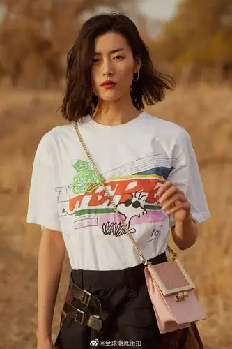 刘雯xsacaidress简简单单的白t干净美好的夏天