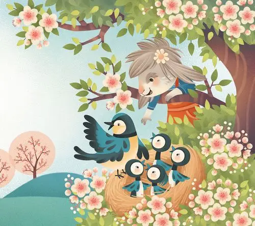 意大利插画师gaia bordicchia灯笼森林系列插画