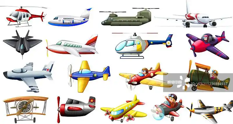 不同种类的飞机