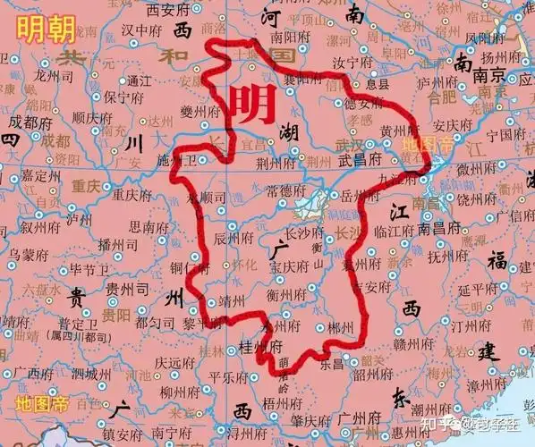 明朝州府地图(局部)/图片来源见水印总督和巡抚为了加强中央政府对