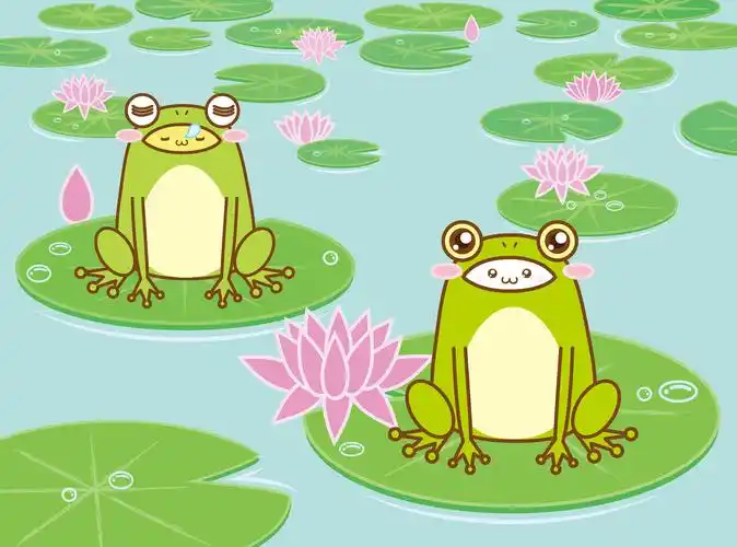 果冻喵&咖哩喵-夏日池塘❤|动漫|单幅漫画|乌小q - 原创作品 - 站酷