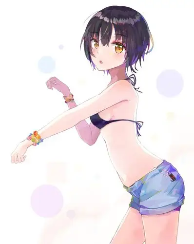 盛夏的清凉 可爱超短热裤动漫美少女_影视动漫