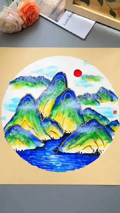 水彩笔晕染画 ##少儿美术