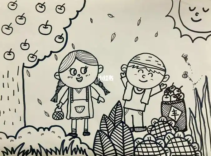 幼儿教师考编简笔画之秋天