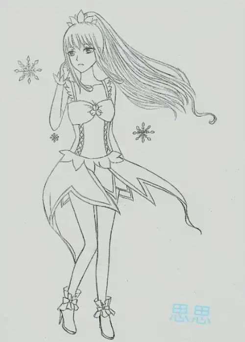 叶罗丽仙子简笔画(将叶罗丽人物给"简化",罗丽依旧仙气飘飘,孔雀太