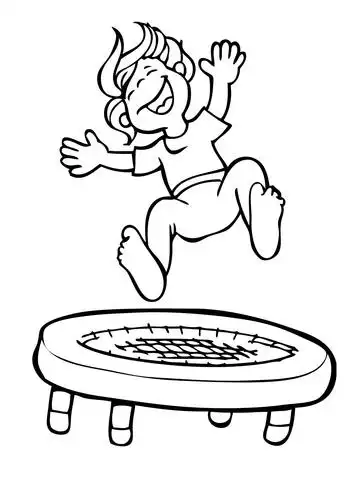 a jump on trampoline clipart