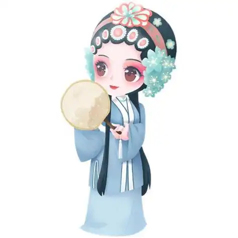 著名戏曲卡通插画师胖不墩儿为活动绘制专属戏曲人物插图戏曲文化节