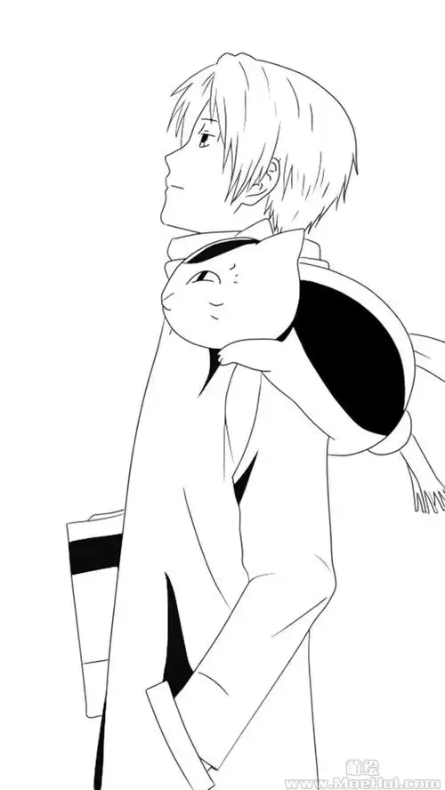 新手练习线稿夏目友人帐夏目贵志35p