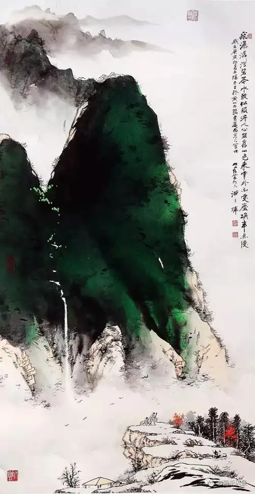 游三辉 彩墨泼墨山水