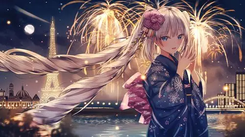 少女的夏日祭之夜,动漫人物-回车桌面