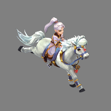 坐骑游戏效果图(人族白马)