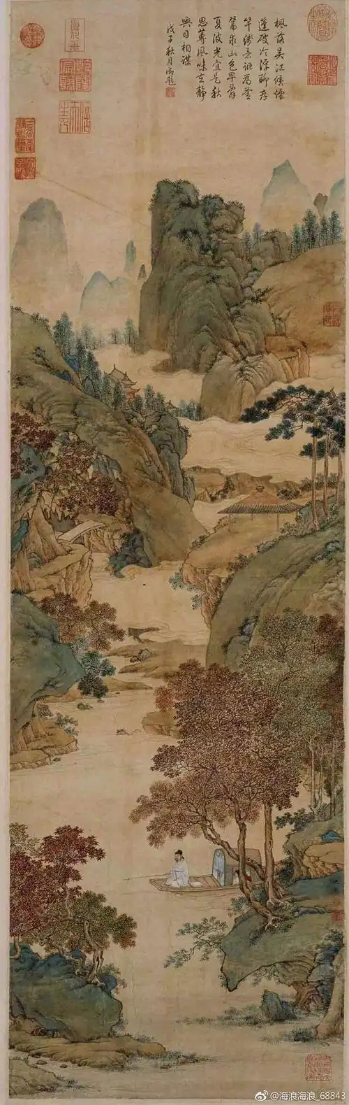 观隋代著名画家展子虔《游春图》 - 美篇