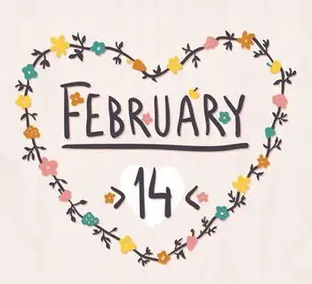 2月14花藤心形粉色背景