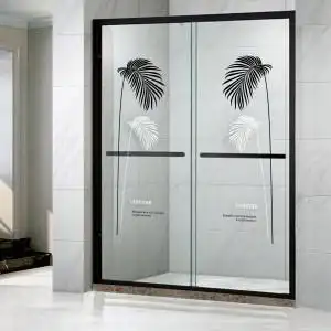 定制淋浴房卫生间干湿分离浴屏风钢化玻璃移门磨砂隔断浴室洗澡间