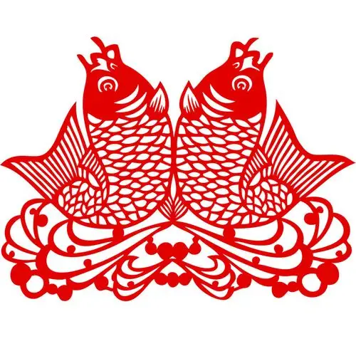 传统纸质成品剪纸窗花年年有鱼学生儿童幼儿园镂空喜字