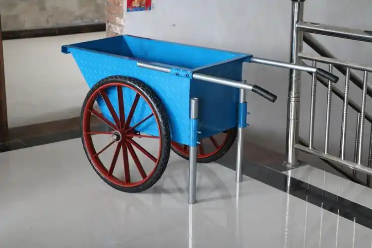 手推搬运车翻斗车劳动两轮工地建筑家用垃圾拉货灰斗车轮胎小推车