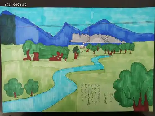林东蒙古族小学五年级绘画作品