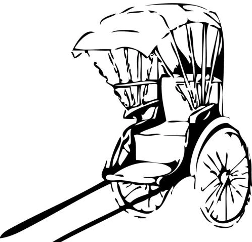 骆驼祥子黄包车画法