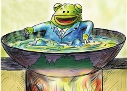 "温水煮青蛙"是什么意思?