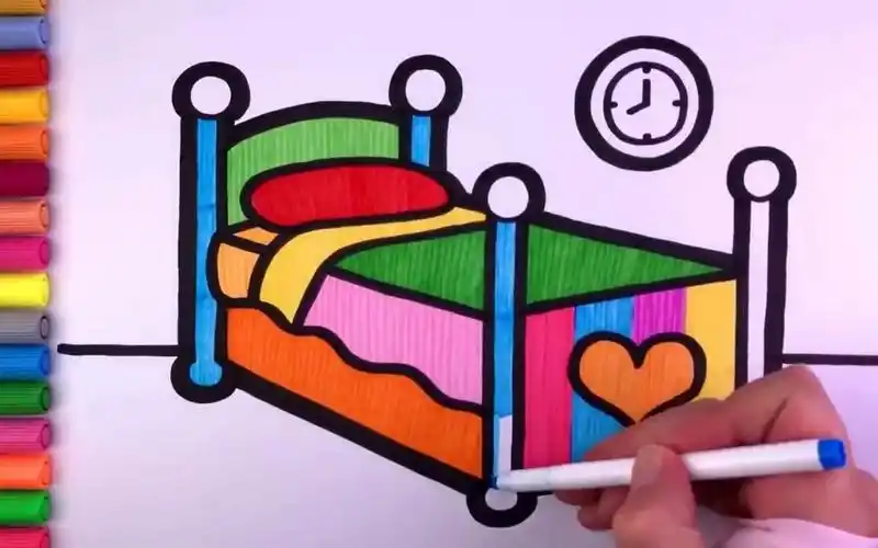 儿童简笔画教孩子画床