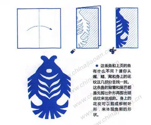 幼儿剪纸:小鱼