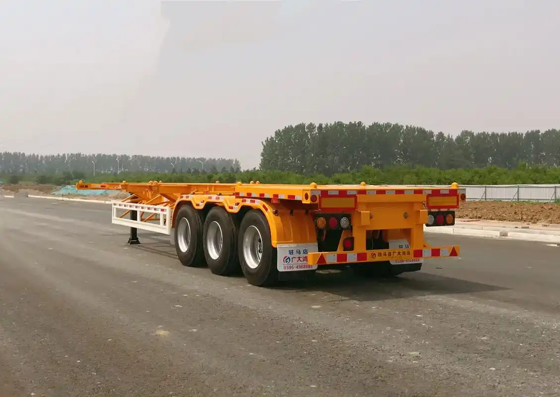 广大鸿远40尺三桥集装箱运输半挂车,该车 - 抖音