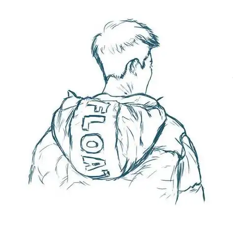 简单的背影简笔画男孩子帅气男生简笔画背影简约男人png元素 男子