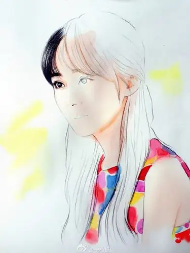 明星郑爽彩铅画图片 郑爽彩铅手绘教程 郑爽的画法 郑爽怎么画