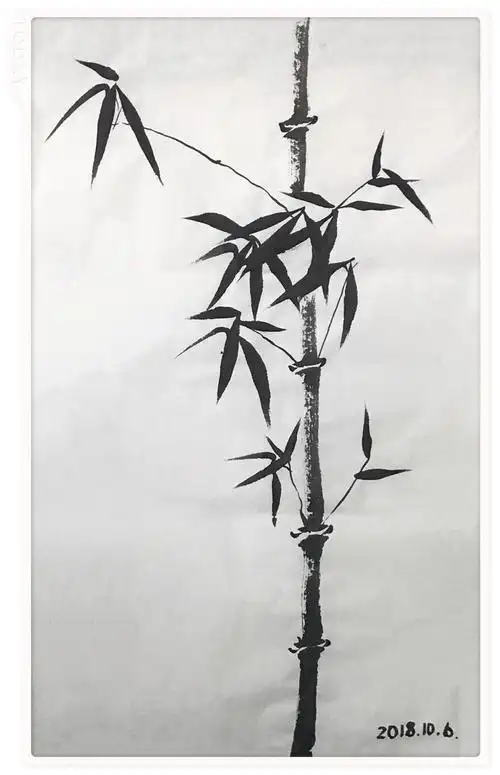 2018级花鸟初级二班竹子画作业集1