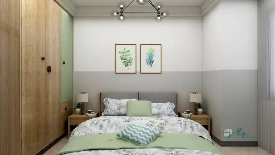 清新白与绿,硅藻泥精致北欧风,浪漫甜美温暖入心