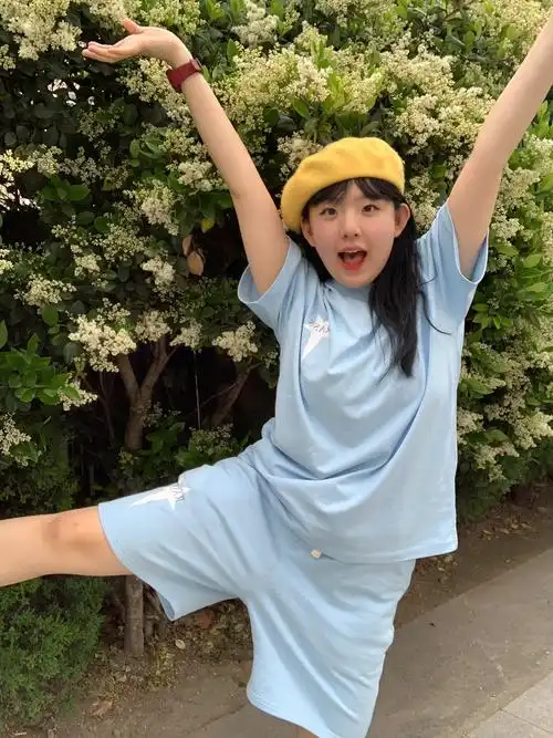 休闲运动套装女夏季学院风短袖短裤校园风可爱少女跑步两件套 - 17网