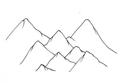 彩色简单雪山简笔画怎么画 涂色雪山简笔画步骤画法