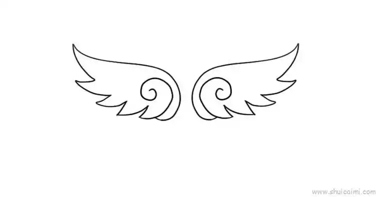 天使翅膀儿童画怎么画 天使翅膀简笔画图片大全