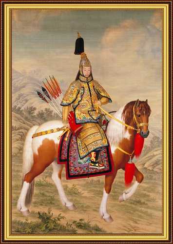 高档高清喷绘打印油画装饰画清朝皇帝画像帝王像乾隆康熙雍正