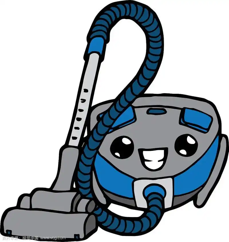 可爱的卡通家用吸尘器