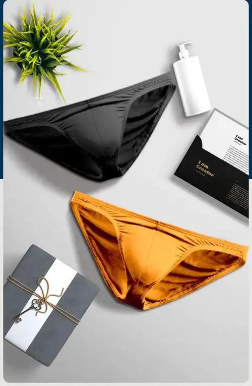 鹭珂鸶looksee男士内裤三角裤子弹窄裆细筋低腰个性感u凸薄款竹浆纤维